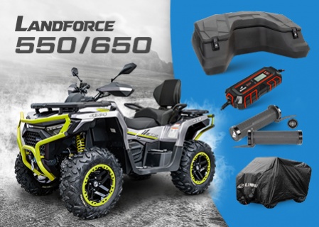 Landforce 550L ja 650L malleihin 450 eurolla lisävarusteita kaupan päälle